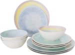 NEW - BoCamp Barfleur Melamine set - Pastel Collection - 12 piece