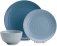 NEW Shades of Blue 12 Piece Melamine Dinner Set